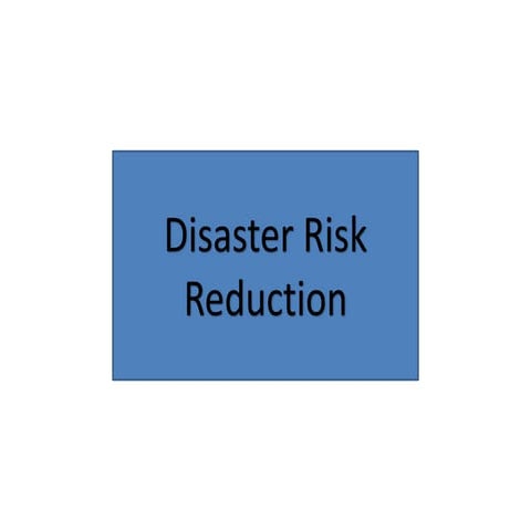 Key concepts in disaster risk reduction | PPT