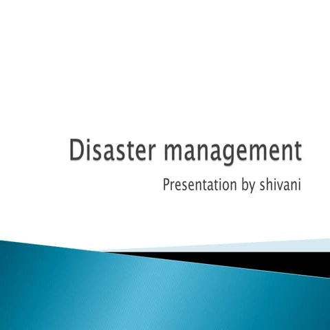 Disaster management cycle, mitigation and preparedness