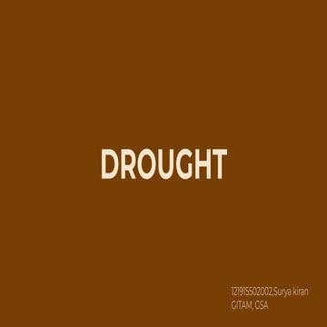 Drought ( Disaster Management)
