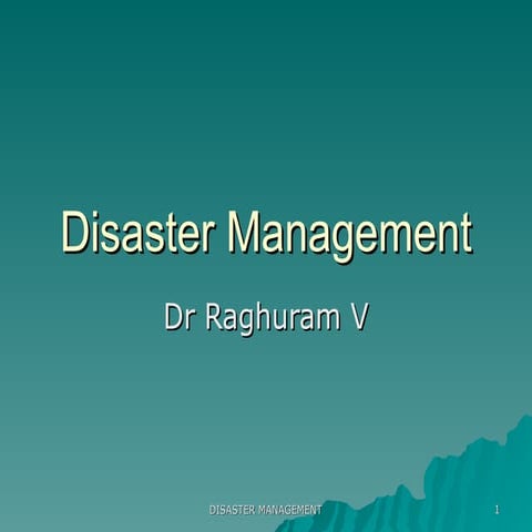 Disaster Management and disaster mitigation.ppt