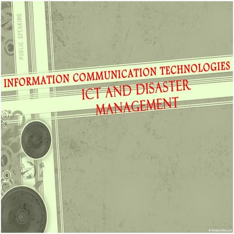 Role of ICT (information communication technology) in disaster ...