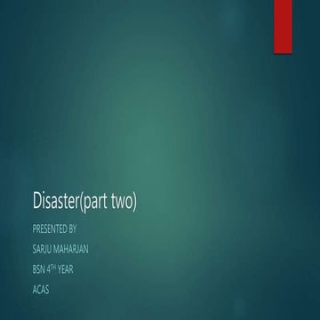 Disaster management class 2