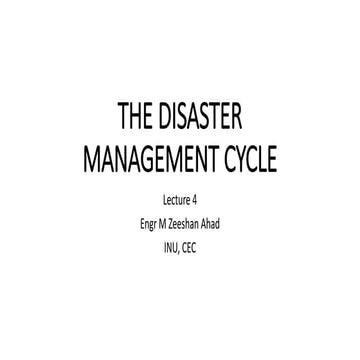 Disaster management cycle 