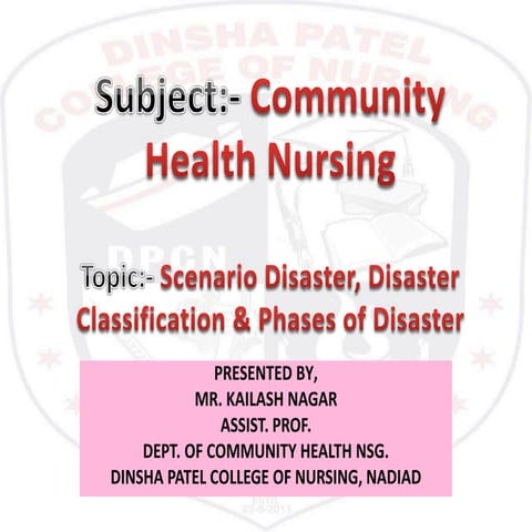 Disaster management Community health