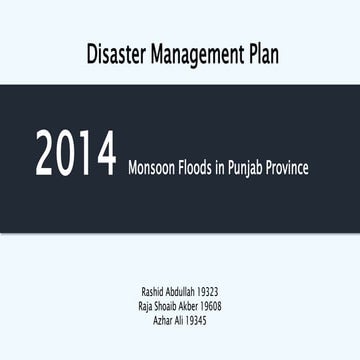 Disaster management plan 2014 flood-Rashid Abdullah