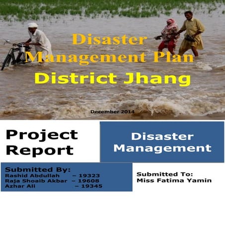 Disaster management plan 2014 floods -Jhang