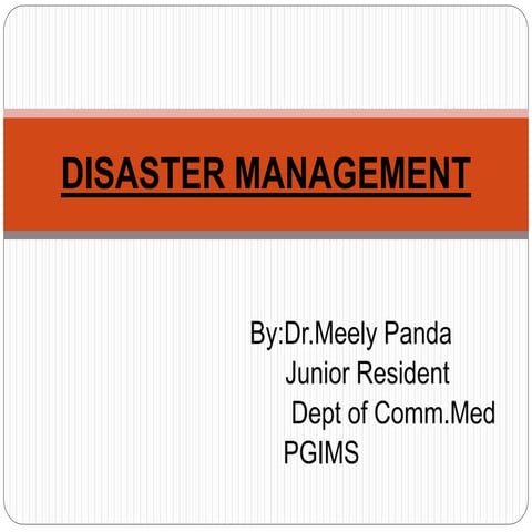 Disaster management ppt