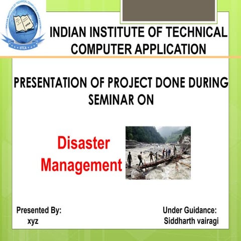Disaster Management Ppt for students & clg