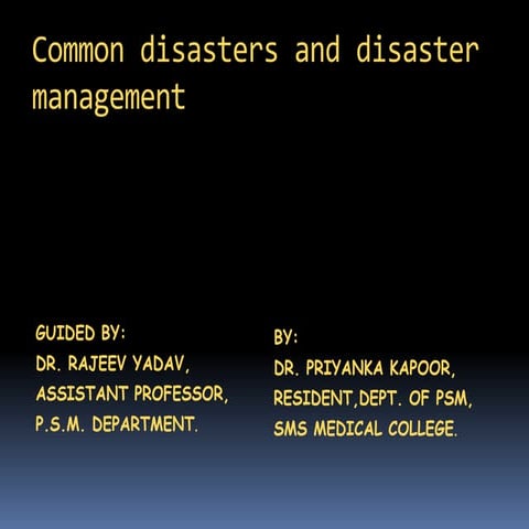 Disaster management 