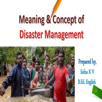 Disaster management PowerPoint presentation safna