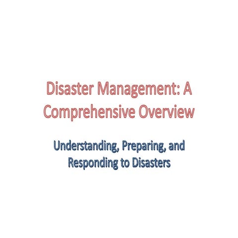 Presentation Disaster Management System Pptx