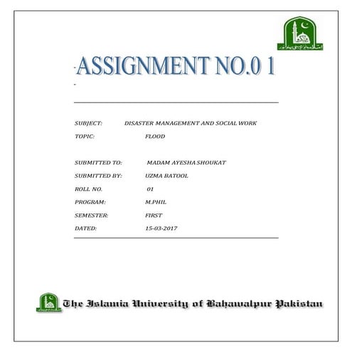 Disaster management-flood