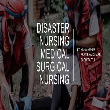 Disaster nursing