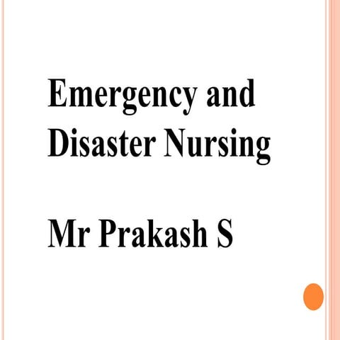 disasternursing for bsc nursing students