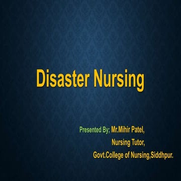 Disaster Nursing 