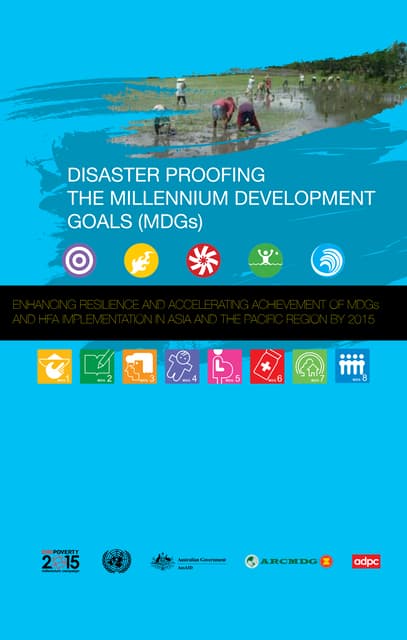 Disaster Proofing The Millennium Development Goals (MDGs)