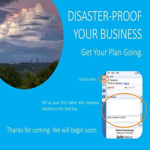 Disaster Proof Your Business: Get Your Plan Going
