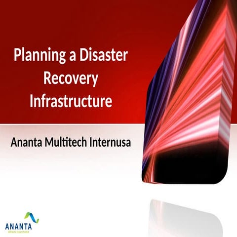 Disaster Recovery Solution for common industry