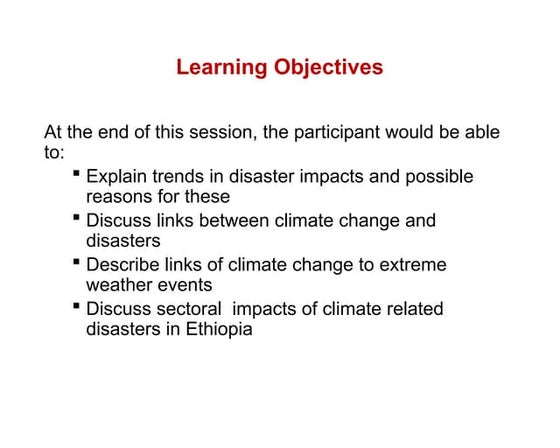 global disaster trends- emerging risks of disaster- climate change | PPT