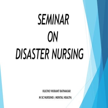 Disater nursing