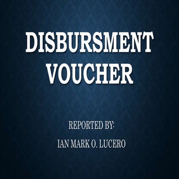 Disbursment voucher