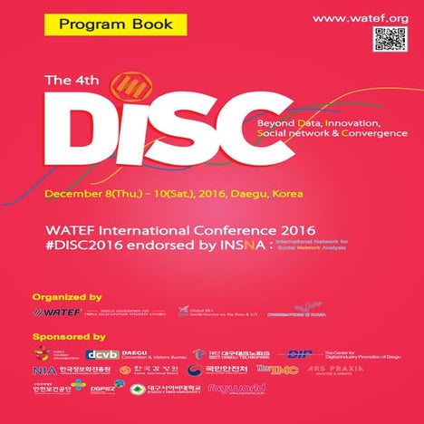 #DISC2016 Proceedings with the detailed program #WATEF #Daegu #Korea #BigData...