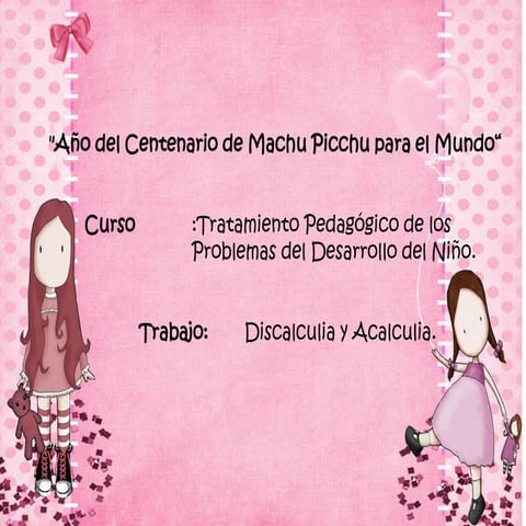 Discalculia y acalculia