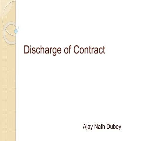 Discharge of contract (Business Law)