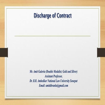 Discharge of Contract