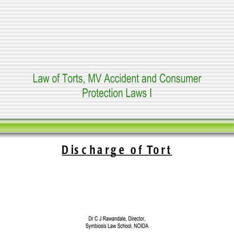 Discharge Of Tort
