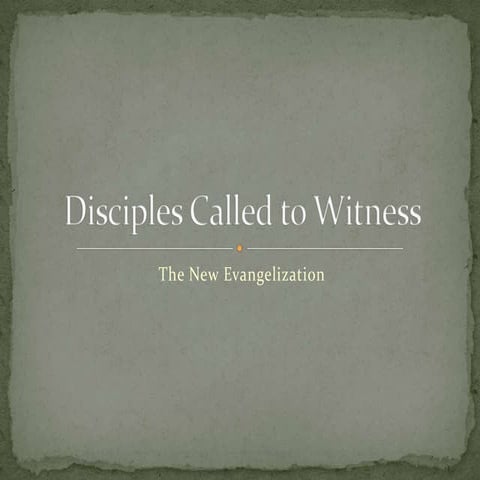 Disciples called to witness | PPTX