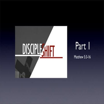 DiscipleShift (Part 1) | PDF