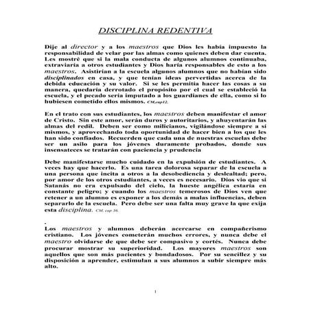 Disciplina redentiva cristiana