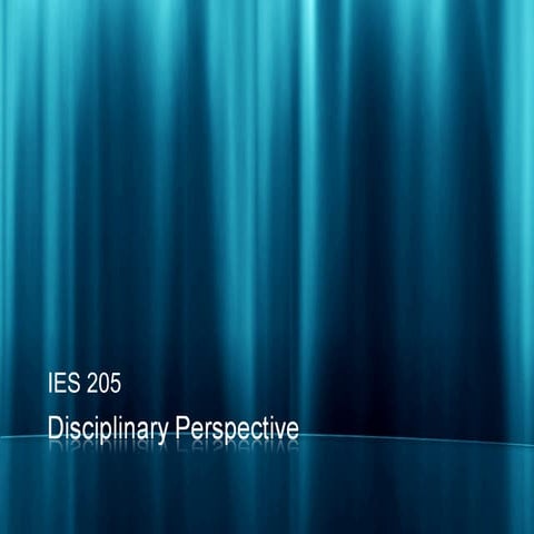 Disciplinary Perspective