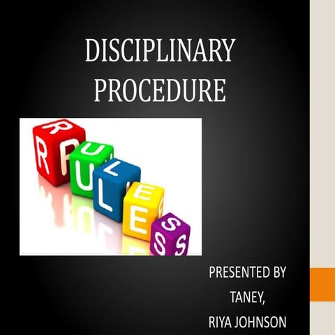 Disciplinary procedure