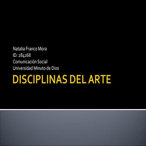Disciplinas del arte