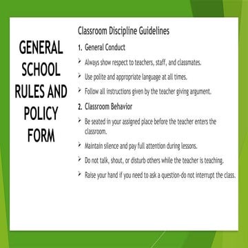Discipline at School is very important for all | PPTX