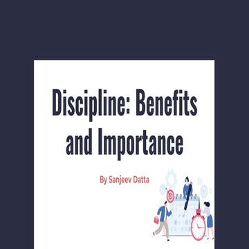 Discipline: Benefits and Importance 