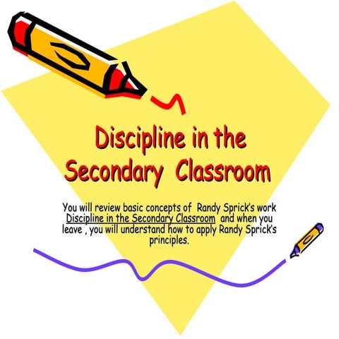 Discipline In The Secondary Classroom