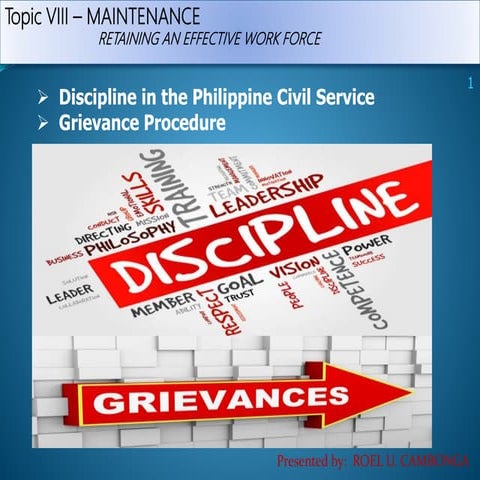Discipline and Grievance in the Phil.Public Service