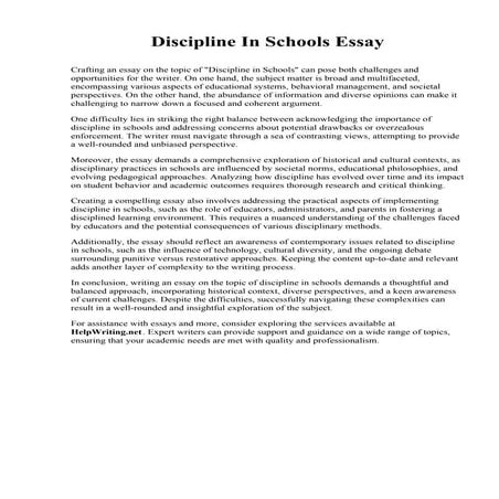 Discipline In Schools Essay.pdf