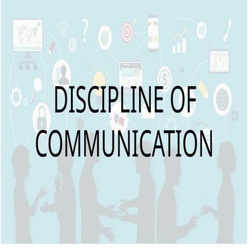 DISCIPLINE OF COMMUNICATION  in applied social sciences.pptx
