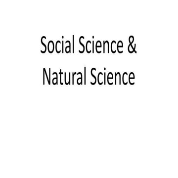 Disciplines and ideas in the  social sciences initial discussion