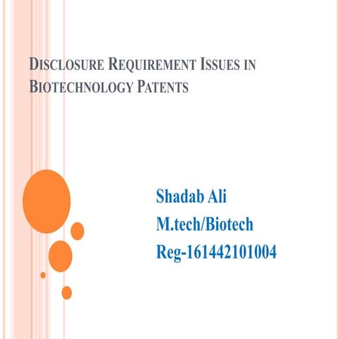 Disclosure requirement issues | PPTX