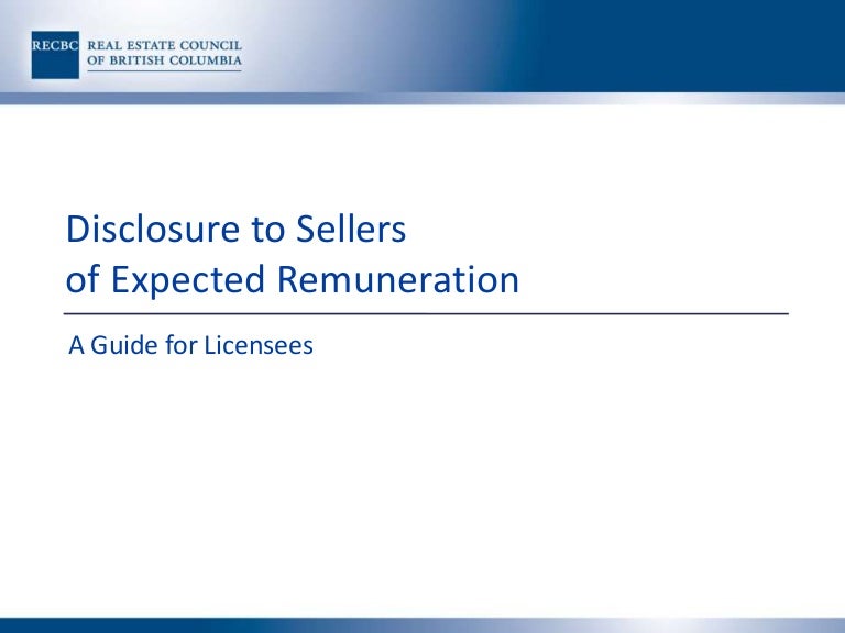 Disclosure To Seller Of Expected Remuneration A Guide For Licenses
