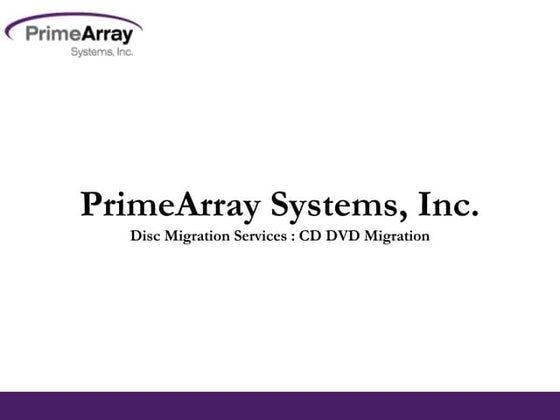 Prime Array presentations