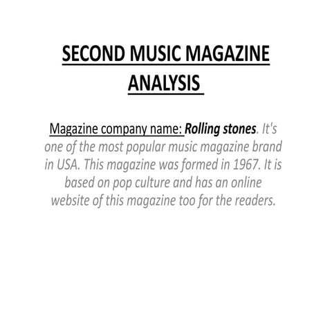 music magazine analysis 2 