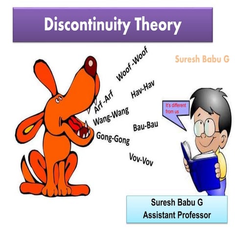 Discontinuity Theory - Language Across the Curriculum