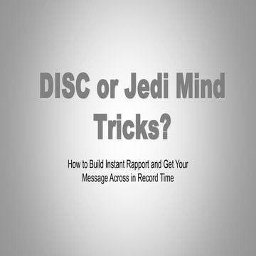 Disc or jedi mind tricks?