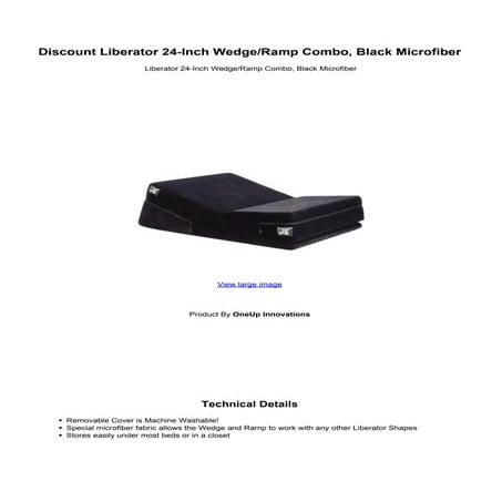 Discount liberator 24 inch wedge ramp combo black microfiber | PDF
